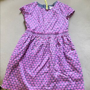 Crewcuts Pink and Gray Heart Pattern Dress